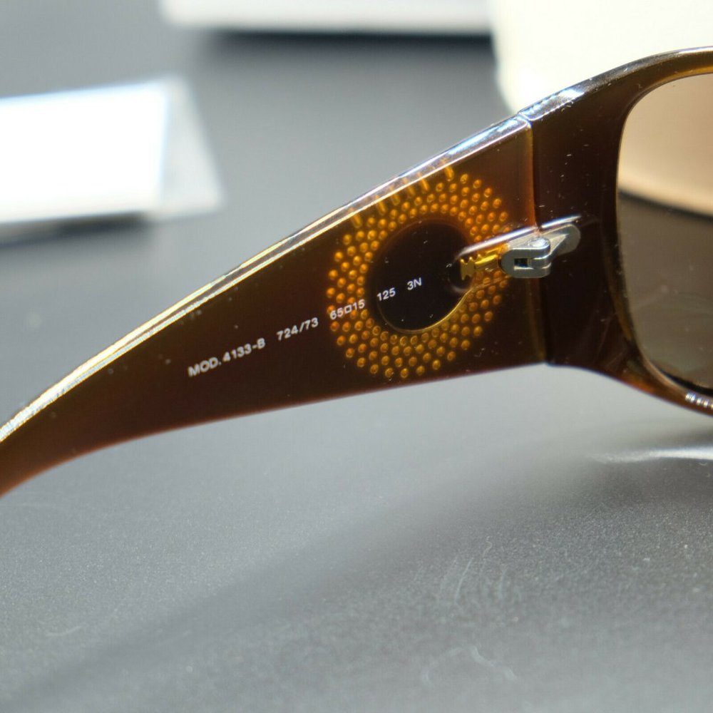 VERSACE Sunglasses 4133B 724 73 Brown Frame Lens Made in Italy - Picture 9 of 10